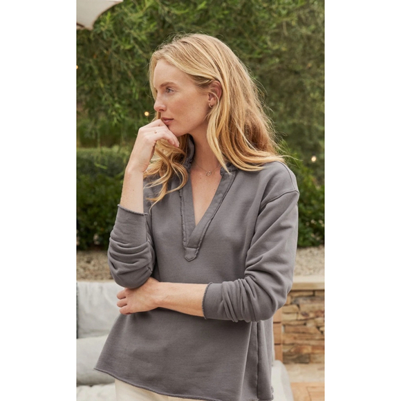 Frank & Eileen Patrick Triple Fleece Sweatshirt Size XS Elephant Gray - Picture 4 of 5